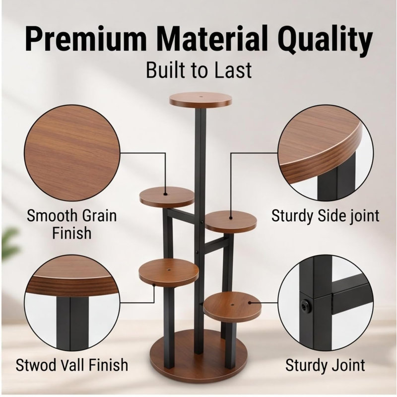 Plant Stand 6 Tier Set of 5