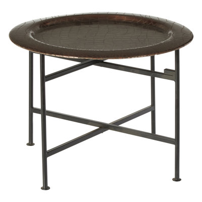 Buariki Tray Top Cross Legs End Table