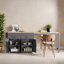 Îlot de cuisine 74,5 pouces avec table de salle à manger extensible-721779116