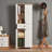 Sapphire Oak Wardrobe with Black Accents, 23.6 x 68.9 x 11.8 inches | 100% Melamine Coated Chipboard, 0.71-inch Thickness, 2 Doors & 4 Drawers | Easy Assembly, Friction Brake Hinges | Modern Storage Solution for Bedroom