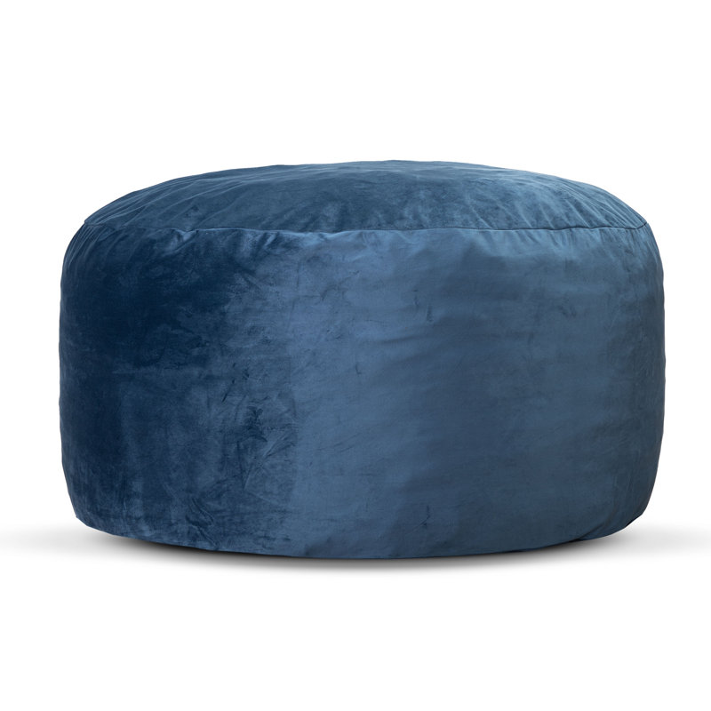 Fauteuil en mousse de compression Ava, Velours bleu marine