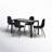 Ally Glass Top Four Leg Dining Set-1078268823-1141669915