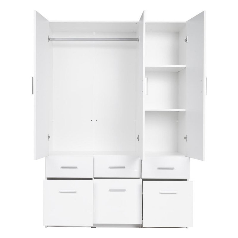 Angeville 3 Door Manufactured Wood Wardrobe