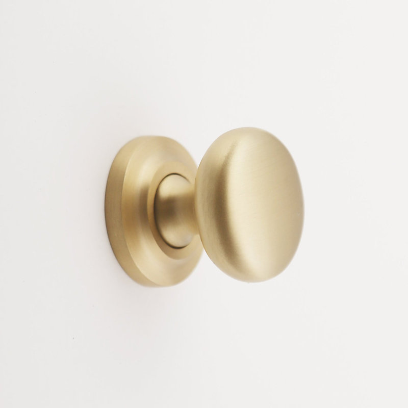 Madelyn Carter Kayla 1.5" Solid Brass Round Cabinet Knob, Satin Brass