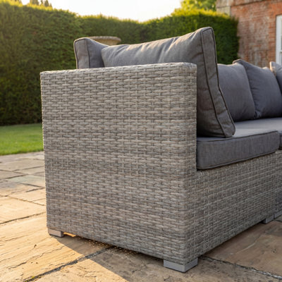 Taraf 4 Piece Modular Rattan L-Shaped Corner Garden Furniture