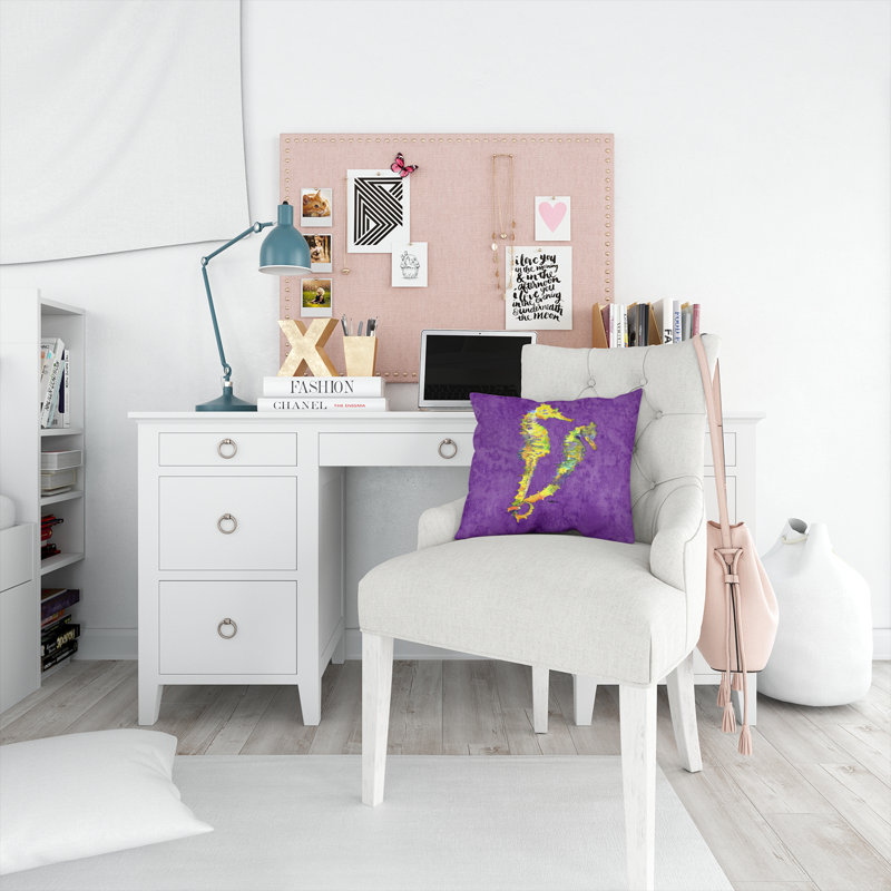 Coussin décoratif intérieur/extérieur hippocampe