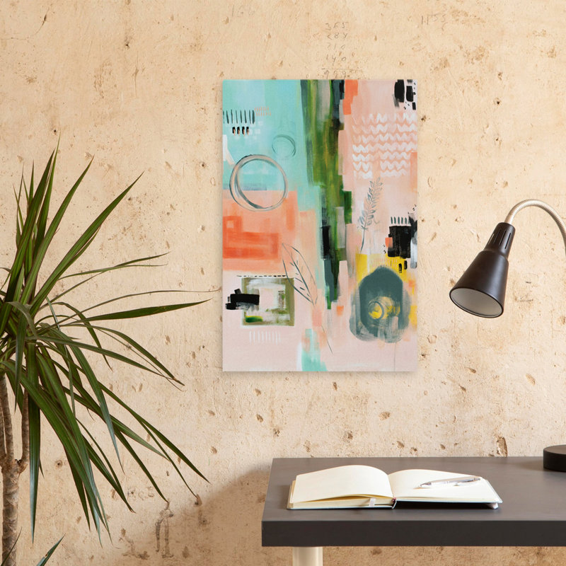 Love Song - Abstracts Contemporary Leaves Ensembles Art, H 24 po x l 16 po
