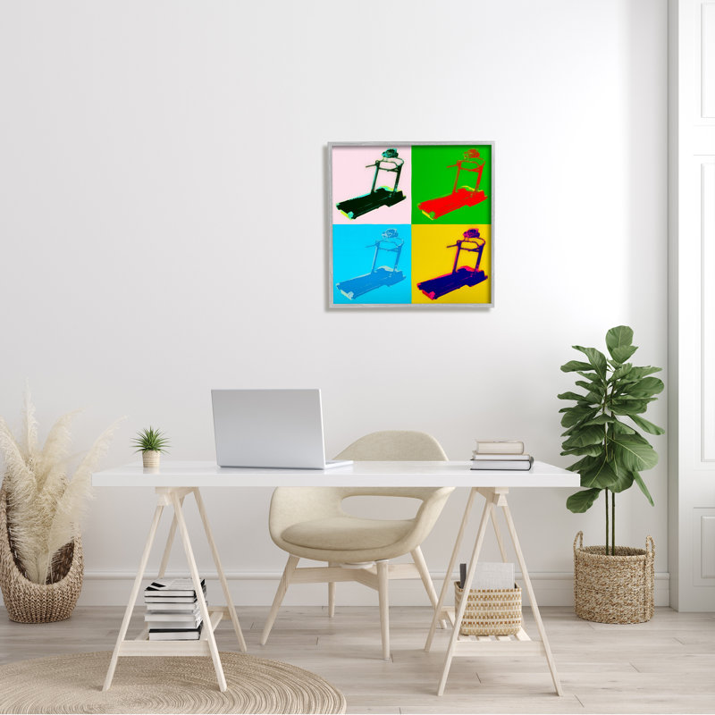 "Abstrait" sur tapis roulant, art moderne, interprétation par Daniel Sproul - impression, H 24 po x l 24 po