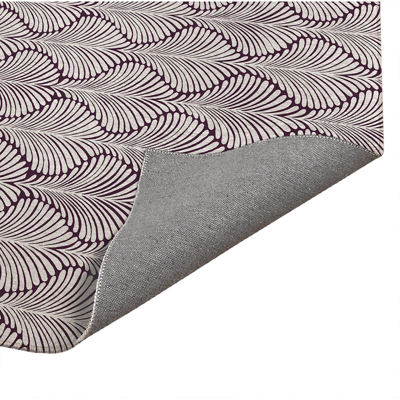 Elegant Palms Low Profile Kitchen Mat, Eggplant, Rectangle 2' x 3'