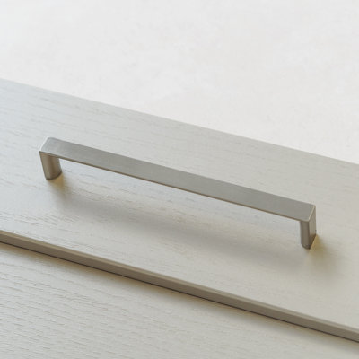 Brushed Nickel Square D-Bar Handles 