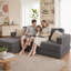 Canapé-lit d'angle modulaire sans os de 180 cm avec un pouf-1890416978-1890416991