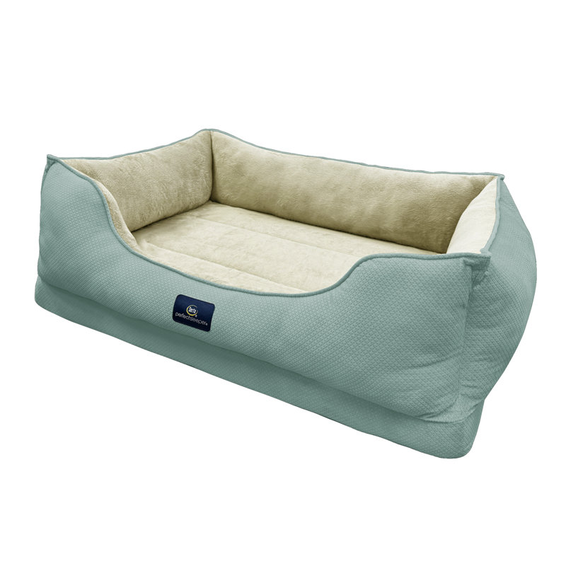 Lit pour chien Serta Ortho Cuddler, Bleu, H 10 po x l 46 po x P 34 po
