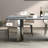 Blue Rectangular microlite stone Dining Table For Dining Room/Kitchen-207690643