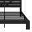 King Size Wood Platform Bed Frame with Headboard, Large Under Bed Storage, Noise-Free, No Box Spring, Black-975926917-975926914