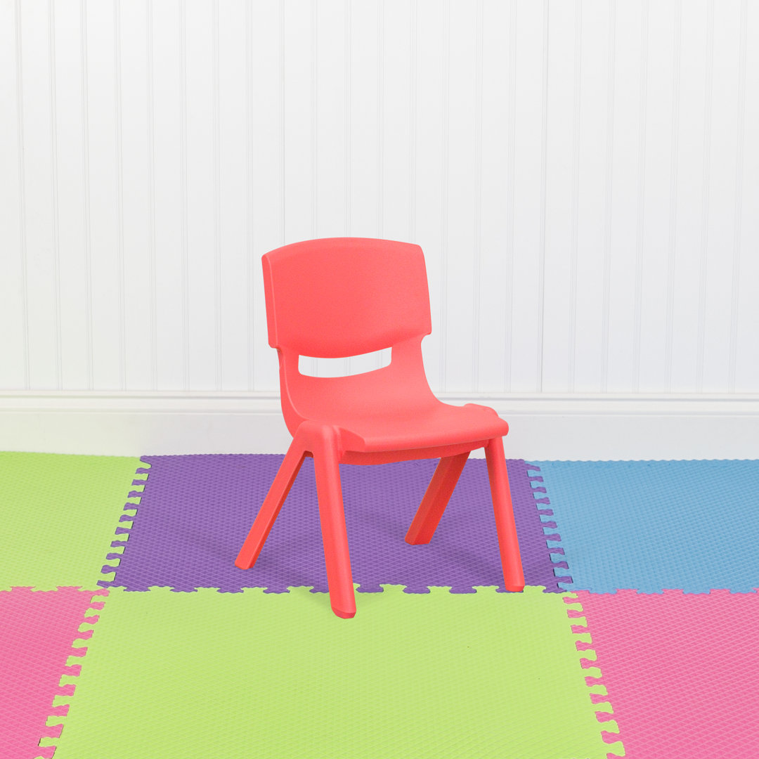 Demaio Goddard Plastic Stackable Preschool Chairs (Set of 10) Isabelle & Max™ Frame Finish: Red, Seat Height: 12"