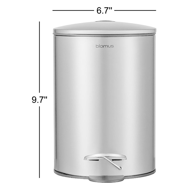 Poubelle à pédale 0,79 gallon Tubo, Clair de lune / crème