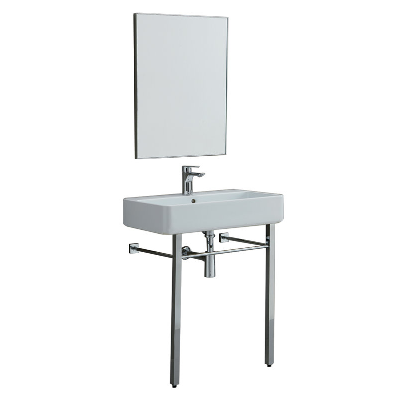 26" Single Bathroom Vanity, Chrome
