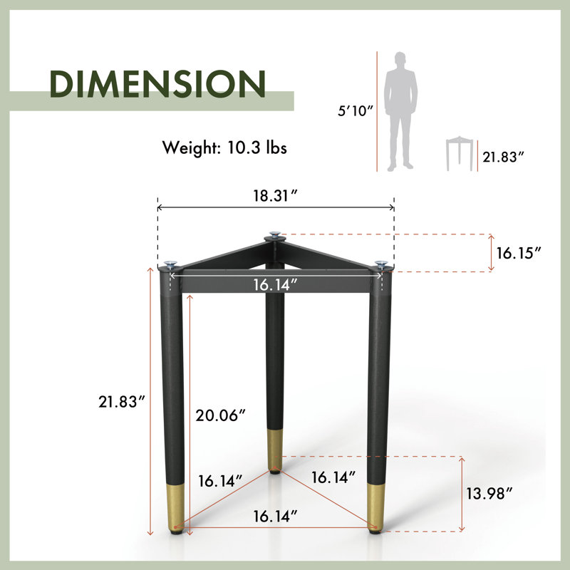 Ellint Solid Wood Table Leg