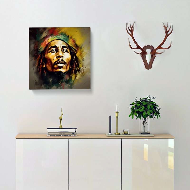 Bob Marley Digital Art No.1 - Print, 50cm H x 50cm W x 3cm D