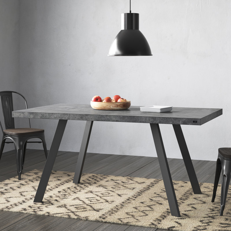 Jaheim Metal Base Dining Table, H76 x L160 x W90cm