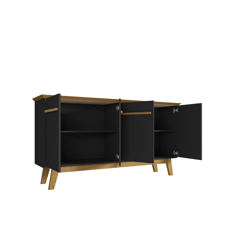 Mapleton 62.99'' Sideboard, Black and Cinnamon