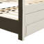 Lit plateforme double tapissier avec lit gigogne simple et 3 tiroirs-887895015