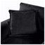 Canapé modulaire à assise profonde en chenille moderne avec repose-pieds - canapé en forme de L noir pour salon et appartement-125954681