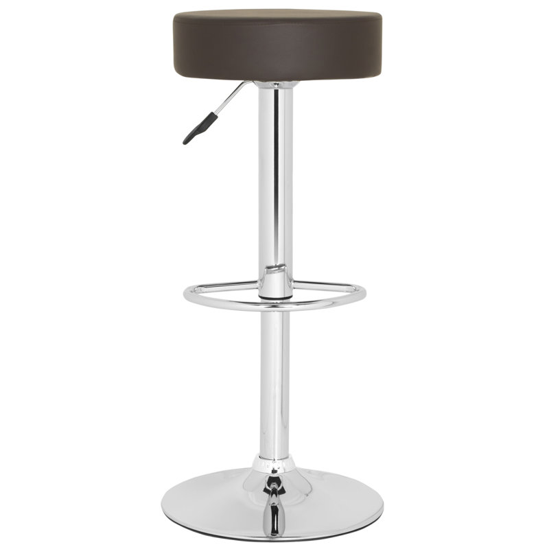 Bunky Swivel Upholstered Adjustable Height Counter Stool, Brown