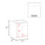 Meuble-lavabo de salle de bain avec deux portes blanches, meuble-lavabo sans couture, rangement spacieux, apparence propre et fraîche, l 18,3 po x P 17,7 po, panneau de particules à deux portes pour la salle de bain, conception classique cachée, 20,8 po-121114100-121114101