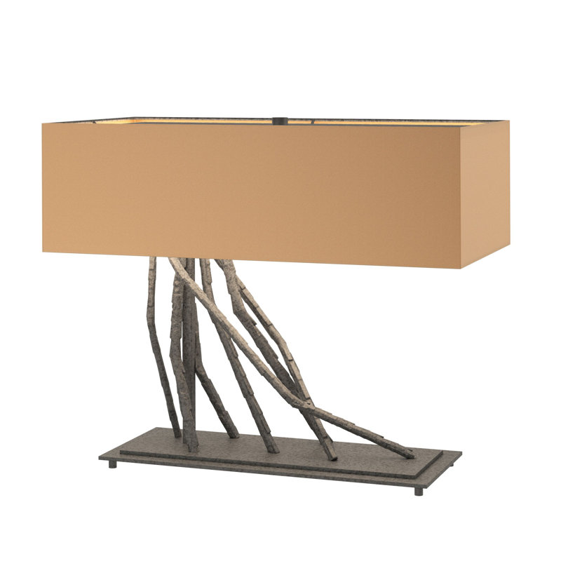 Brindille 16.5" Table Lamp, Flax, Natural Iron