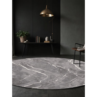 Machine Washable Grey Area Rug