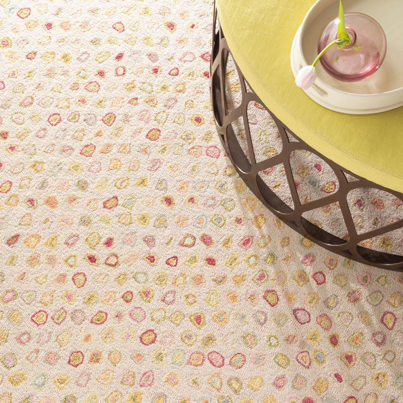 Cat'S Paw Pastel Hand Micro Hooked Wool Rug, Rectangle 7'6" x 9'6"
