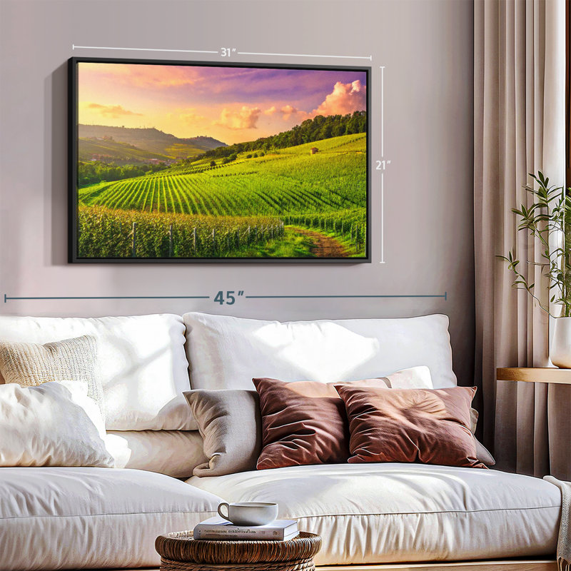 Nature "Vineyard In Langhe Wall Art", H 21 po x l 31 po