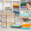 Paquet de 4 sacs de rangement transparents pour vêtements de 14 L avec fermeture à glissière, rangement pour chandail en plastique, organisateurs de couvertures pliables en vinyle, sac de déplacement pour drap de lit, vêtements-88406901