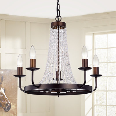 5 - Light Wagon Wheel Chandelier