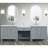 103" Modular Bathroom Vanity Double Sink Cabinet Carrara Marble Top