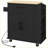 Kitchen Island with Storage, Rolling Cart with AC/USB Ports, Microwave Stand | Black | MDF-270997911