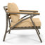 Ensemble de canapé de jardin ergonomique avec table en bois d'acacia et poufs convertibles