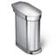 Simplehuman 45 L / 12 Gallon Slim Hands-Free Kitchen Step Trash Can with Liner Rim, Stainless Steel-1803442064