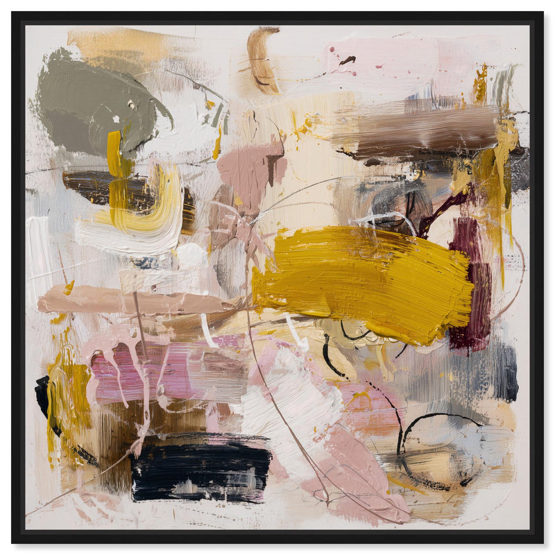 «Expressive Canvas I», impression sur toile par Art Remedy, cadre noir, 30 x 30, Structure noire, H 31 po x l 31 po