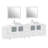  108" Double Bathroom Vanity Set with Mirror-27042752