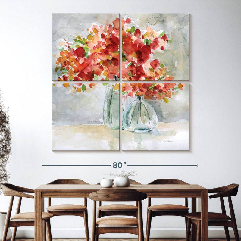 Arrangement rouge Avery, H 74 po x l 74 po