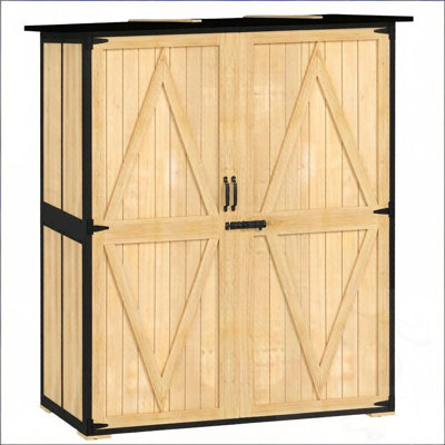Outdoor Wooden Shed with Shelf