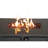 42" Fire Pit Table, Black Finish, 50000 , Steel Construction, Modern Look With Lava Rock Metal X 25", Black, Style Rocks