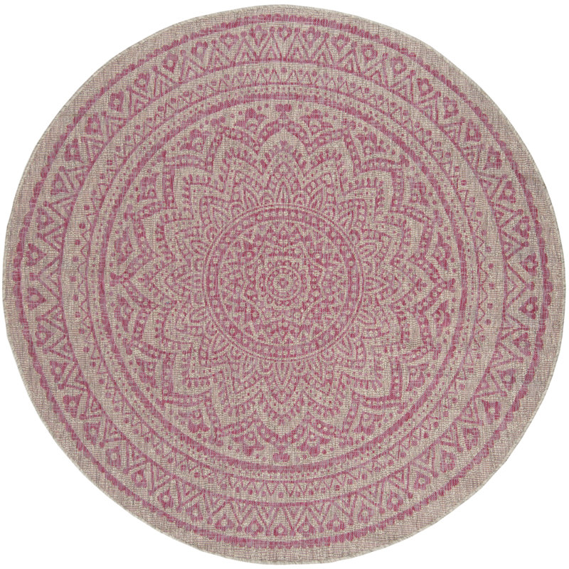 Tapis d'intérieur / extérieur Amedee Performance, Rond 7 pi 1 po