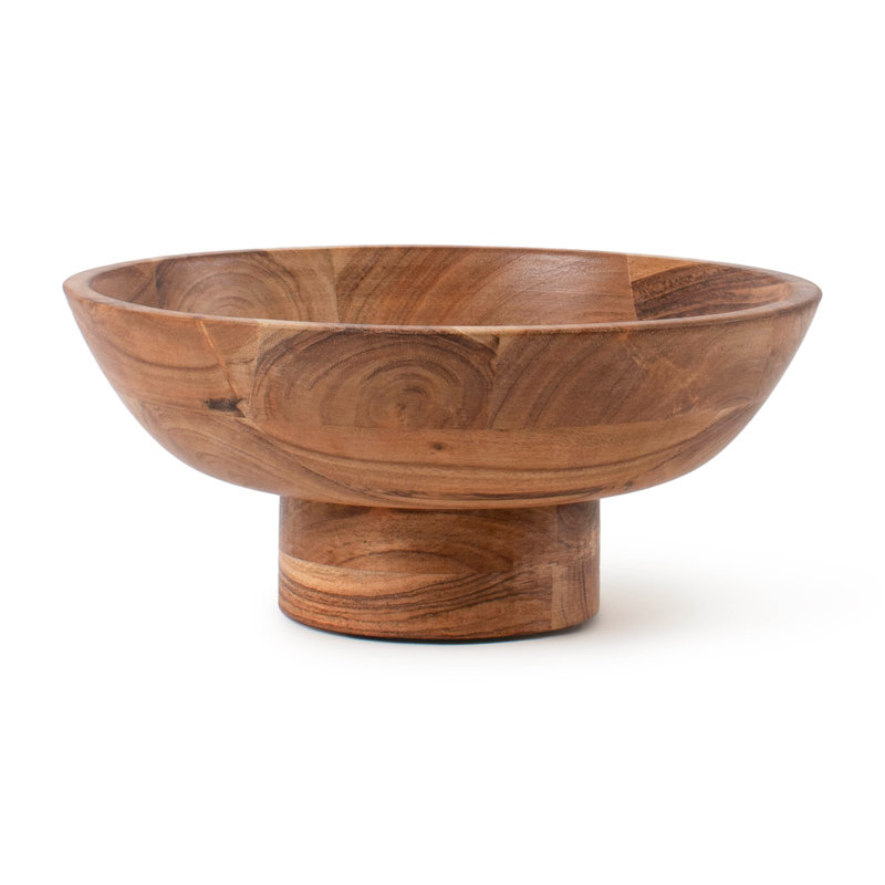 Bol à pieds en bois par Luxe Designs - Bol à fruits décoratif fabriqué à la main avec une base à pieds élégante pour la salle à manger, le service et la décoration intérieure - Parfait pour les fruits, les collations et la pièce maîtresse