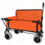 Chariot pliant 3 en 1 avec banquette et plateau de table rabattable à l'arrière, capacité de 500 lb, roues tout-terrain pour une utilisation polyvalente-124641920
