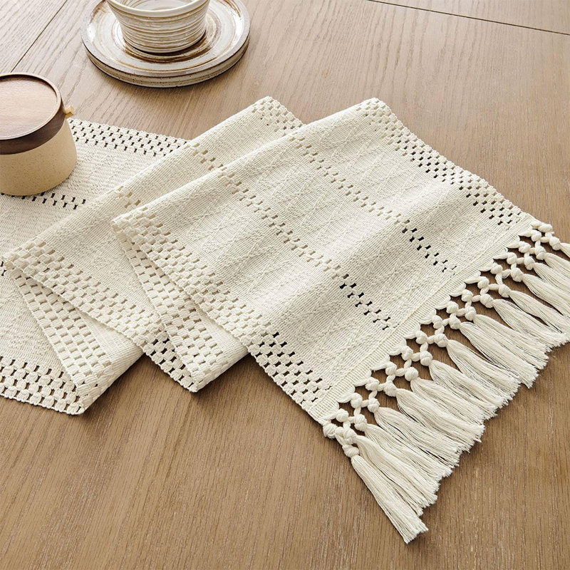 Table Runner - Ivory - 1 Farmhouse / Woven Home Decor