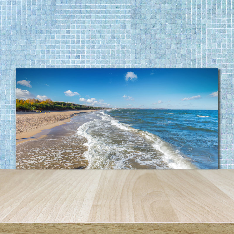 50cm W x 100cm L Glass Peel and Stick Panel