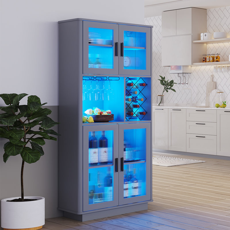 Breesa 29.5'' Bar Cabinet, Grey